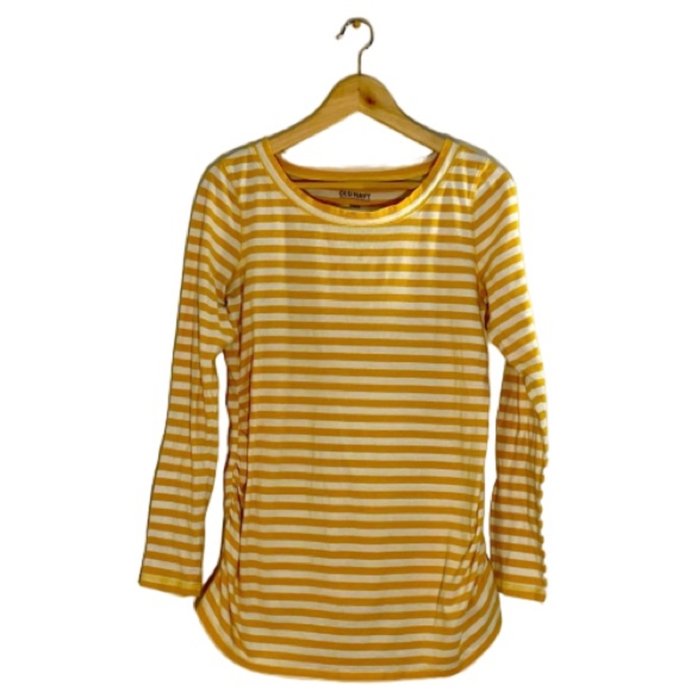 Bundle of striped maternity tops short sleeve and long sleeve round neck